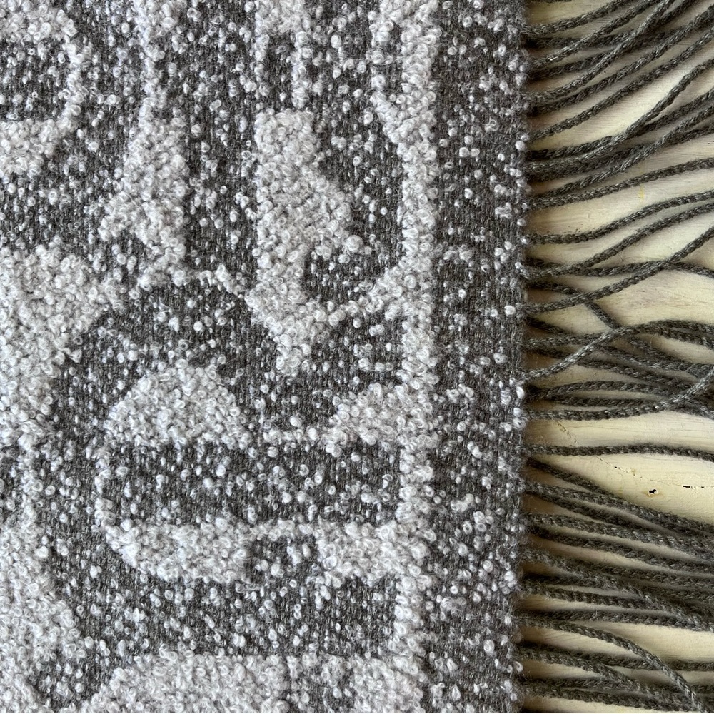 BURBERRY Oversize TB Monogram Fringe Cashmere & Silk Scarf - Picture 14 of 16